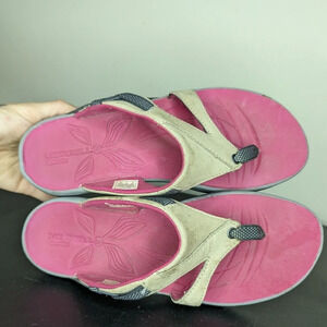 Merrell Women's Azura Air Cushion Flip Flop Sandals Wild Dove Pink Beige